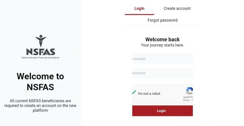 nsfas login
