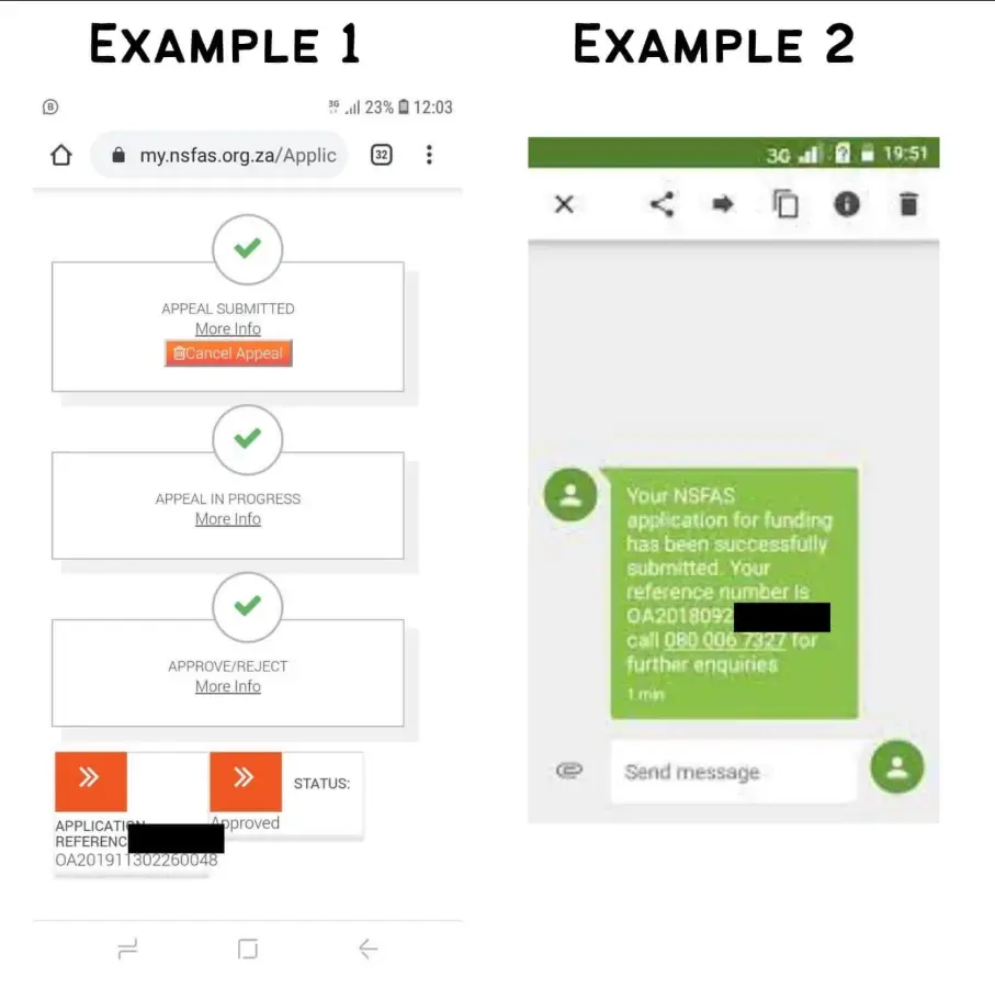 Check Status Using Your Reference Number